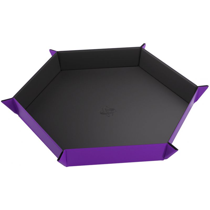 Magnetic Dice Tray - Take Control of Your Roll! Compact and Versatile Dice Tray for Tabletop Games and Board Games Hexagonal Shape Black/Purple Colo