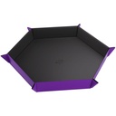 Magnetic Dice Tray - Take Control of Your Roll! Compact and Versatile Dice Tray for Tabletop Games and Board Games Hexagonal Shape Black/Purple Colo