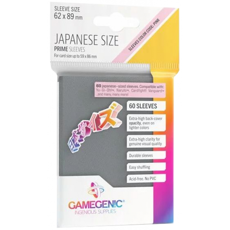 Prime Japanese Sized Sleeves Dark Grey (60 Ct.)