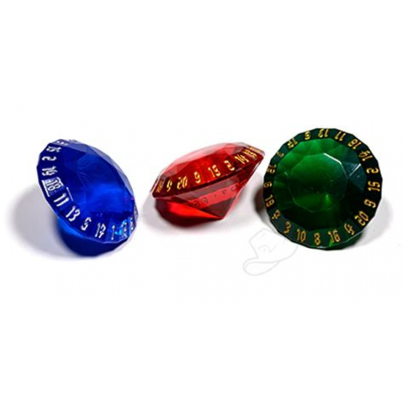 Polyhero dice rogue 3d20 ruby ruby emerald sapphire