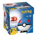 Ravensburger Pokemon Great Ball - 3D Jigsaw Puzzle Ball for Kids Age 6 Years up - 54 Pieces - Pokeball