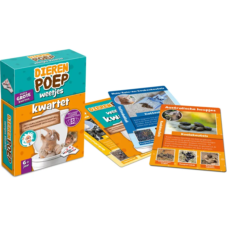 Dierenpoep Weetjes – kwartetspel