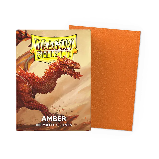 Dragonshield amber matte sleeves