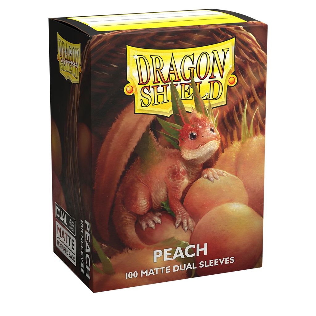Dragonshield peach matte dual sleeves