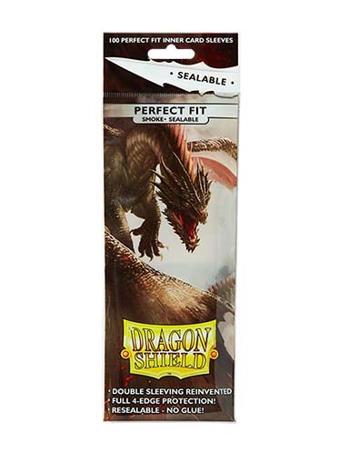 The dragon shield standard perfect fit sealable sleeves smoke