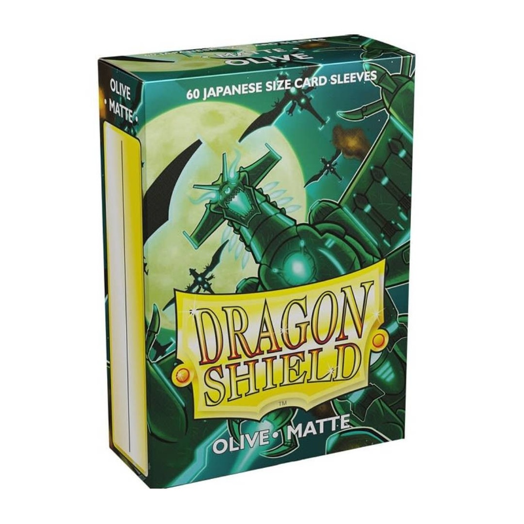 Dragon Shield Olive Matte – 60 Sleeves Japanese Size
