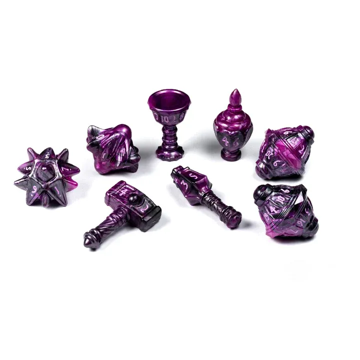 Polyhero dice cleric 8 dice set vile violet [delete]