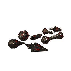 Polyhero dice wizard 8 dice set shadow