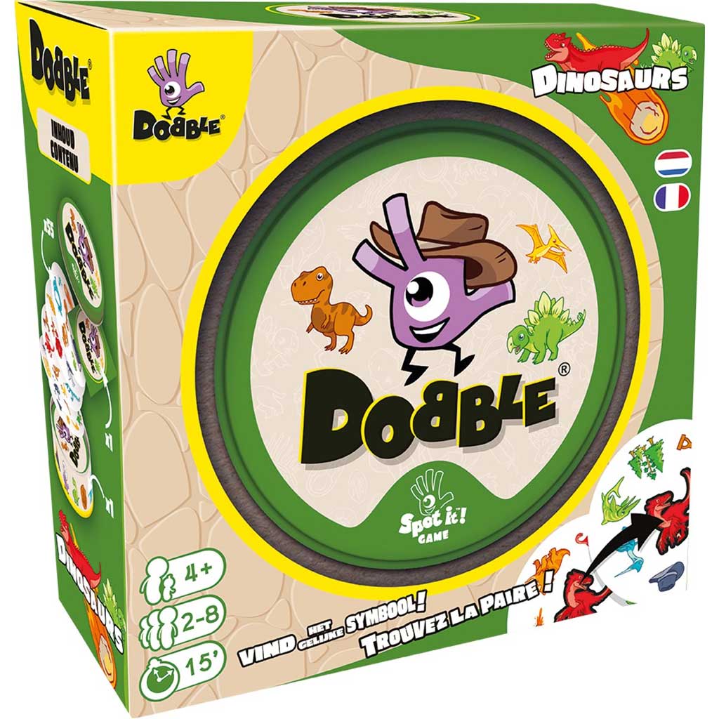 Dobble dinosauriërs kaartspel