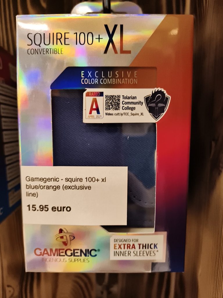 Gamegenic squire 100 plus xl convertible deckbox blauw oranje blue orange exclusive edition