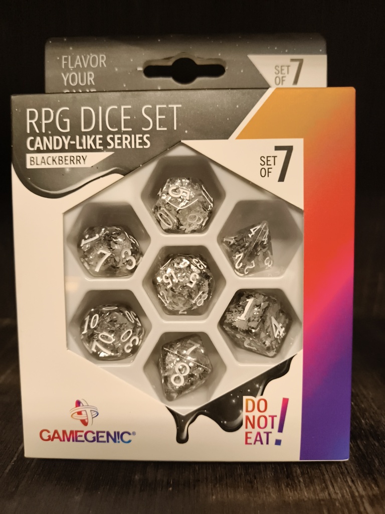 Gamegenic rpg dice set candy-like serie / series 7-delige / 7 dice set blackberry