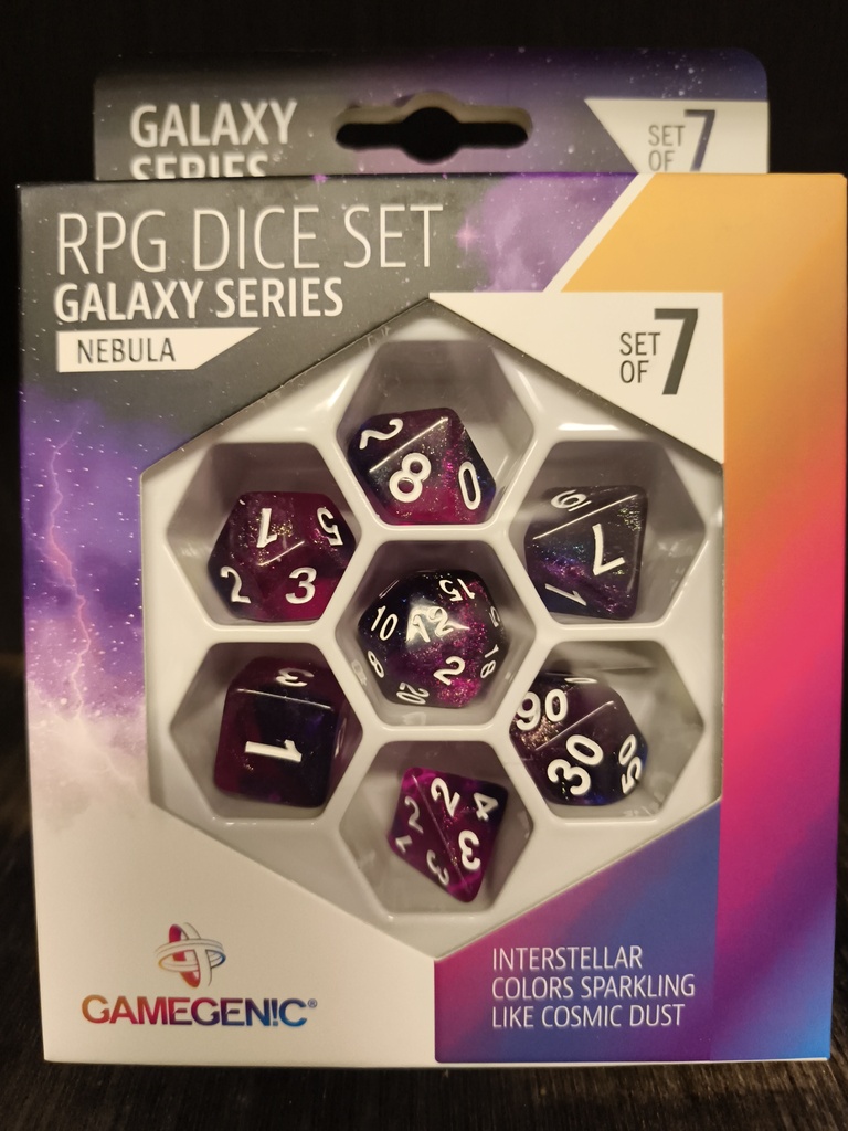 Gamegenic rpg dice set galaxy serie / series 7-delige / 7 dice set nebula