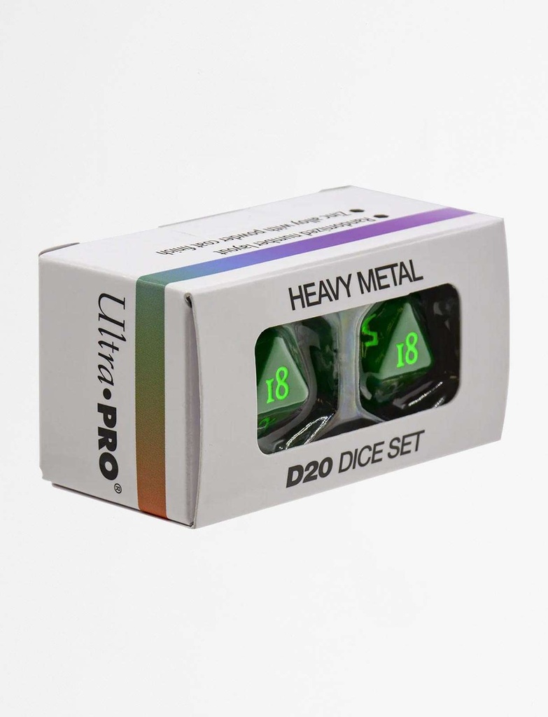 Ultra pro heavy metal d20 dobbelsteen vivid green groen