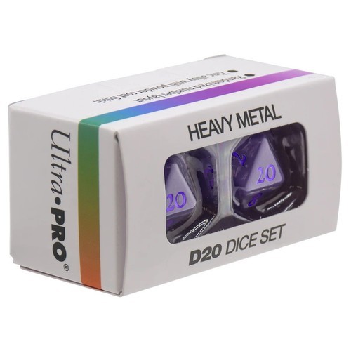 [Ultra pro heavy metal d20 dobbelsteen vivid purple paars] Ultra pro heavy metal d20 dobbelsteen vivid purple paars