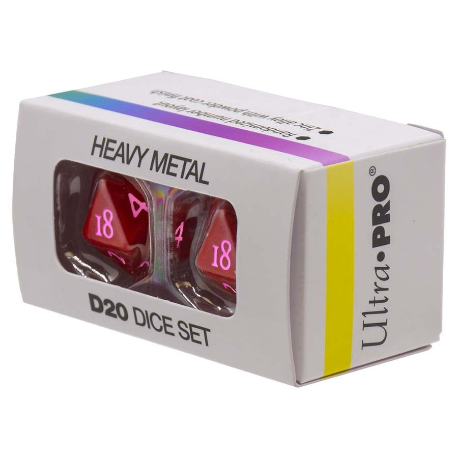[Ultra pro heavy metal d20 dobbelsteen vivid red rood] Ultra pro heavy metal d20 dobbelsteen vivid red rood