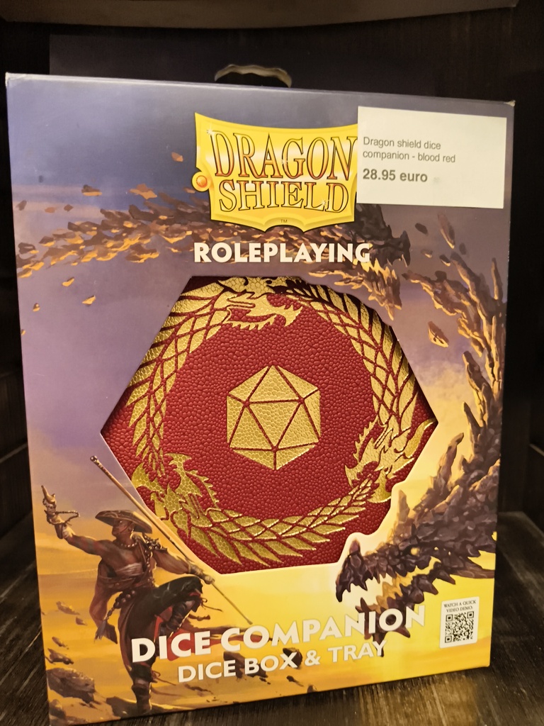 Dungeons & dragons dice companion dobbelstenen box met tray blood red rood
