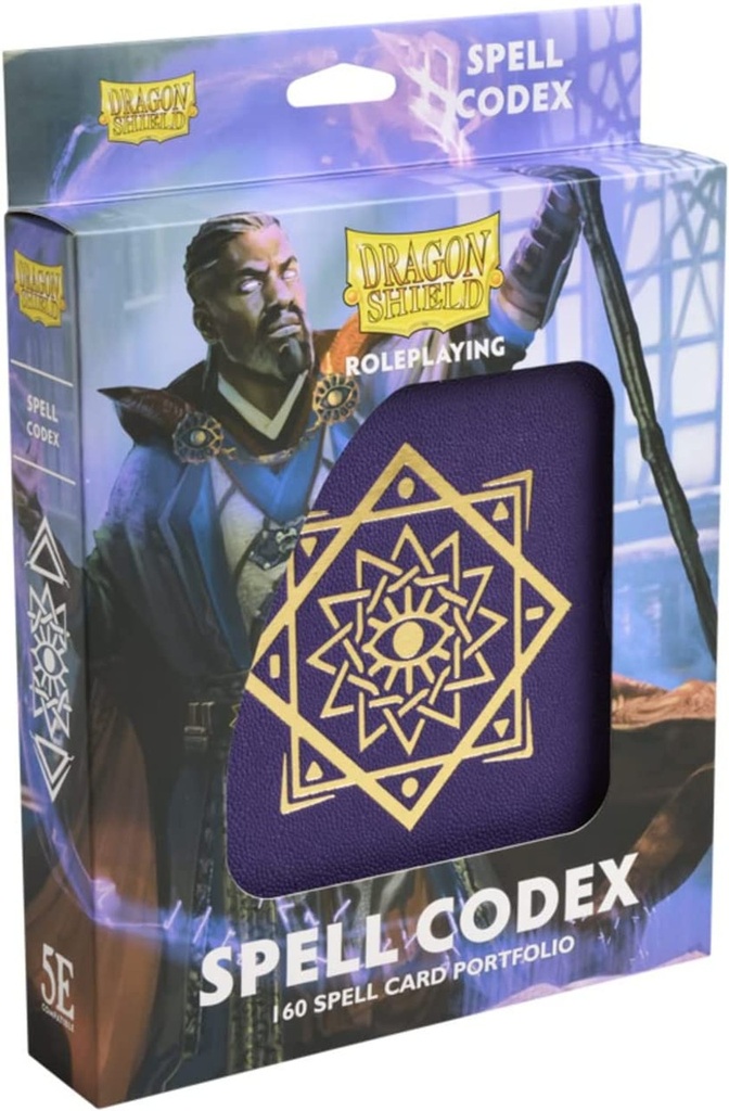 Dungeons & dragons spell codex 160 spell card portfolio arcane purple paars