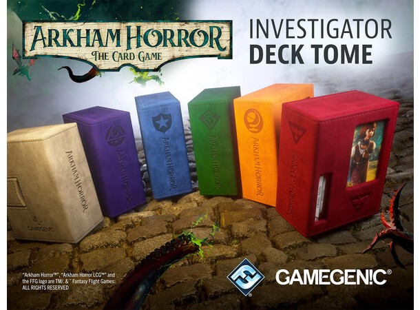 Gamegenic arkham horror investigator deck tome rood red