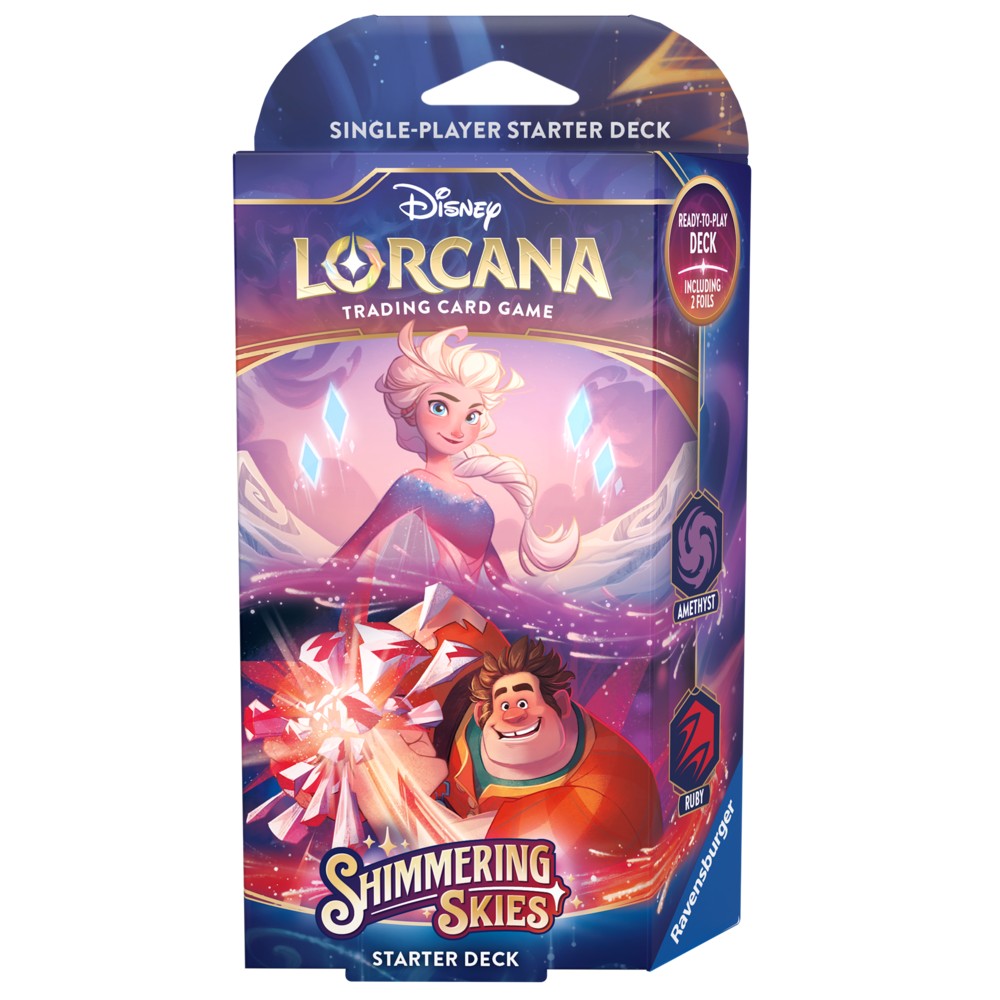 Disney lorcana starter deck elsa & wreck-it ralph (shimmering skies)