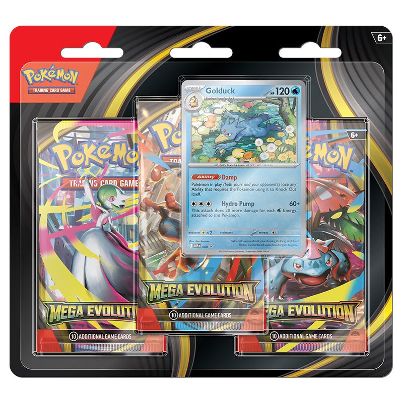 [Pkm - mega evolution - 3-pack blister golduck] Pkm - mega evolution - 3-pack blister golduck