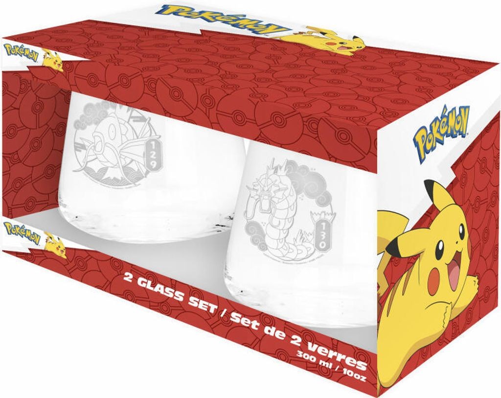 Pokemon - 2 glass set - magikarp & gyarados