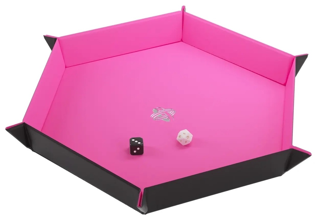 Gamegenic - magnetic dice tray hexagonal black/pink