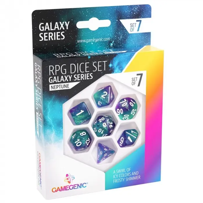 Gamegenic rpg dice set galaxy serie / series 7-delige / 7 dice set neptune