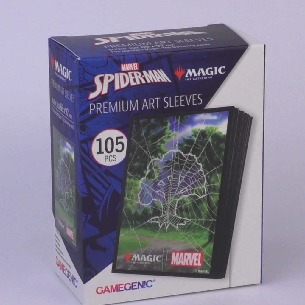 Gamegenic - magic: the gathering | marvel's spider-man premium art sleeves - spider-man forest