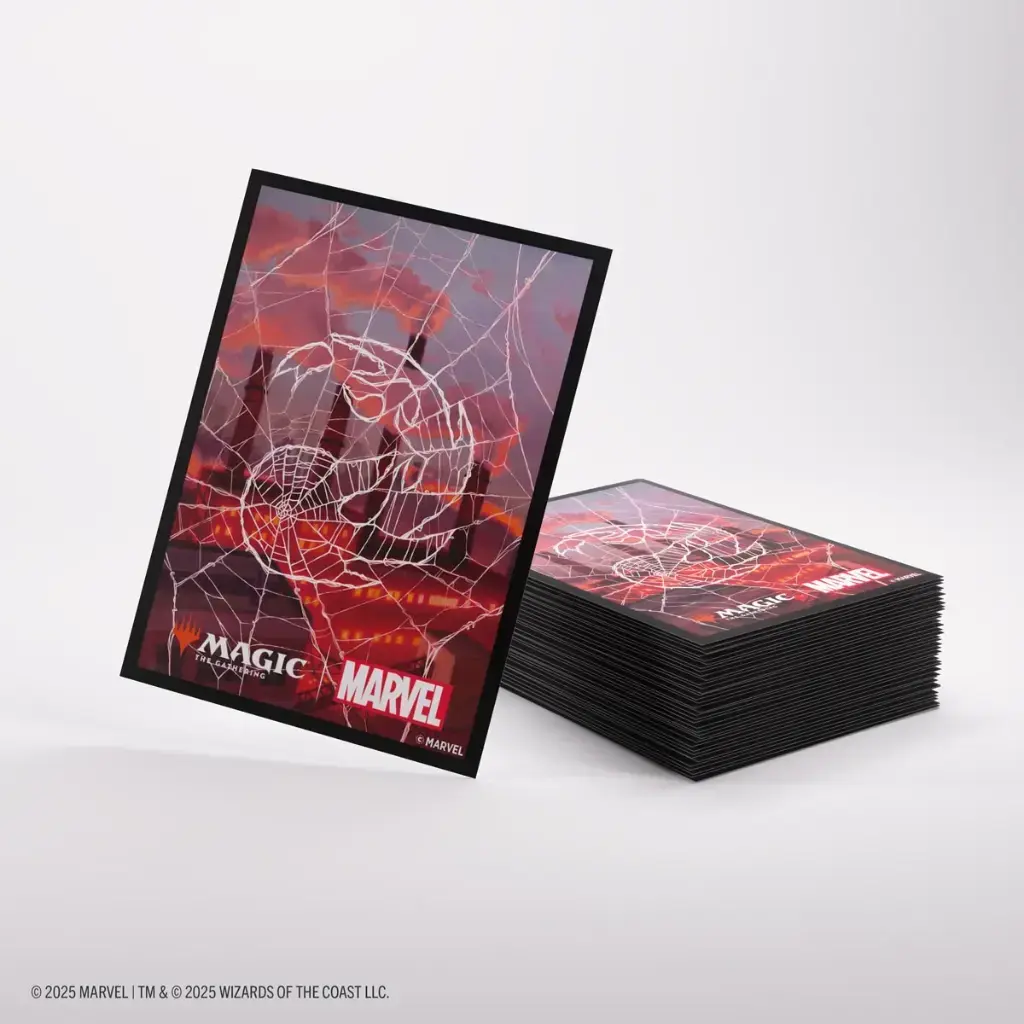 Gamegenic - magic: the gathering | marvel's spider-man premium art sleeves - spider-man mountain 