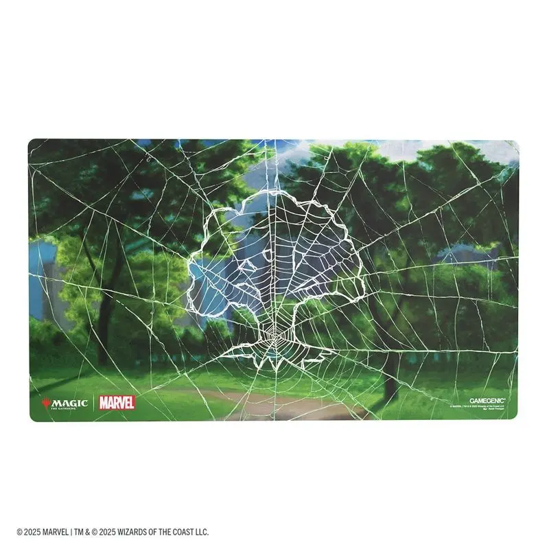 Gamegenic - magic: the gathering | marvel's spider-man shiny playmat - spider-man forest 