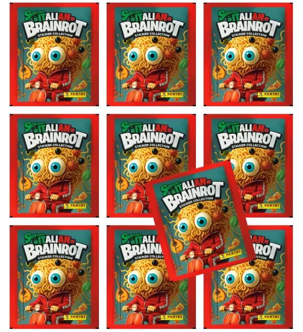 Skifidol italian brainrot sticker ecoblister (8 pakjes)