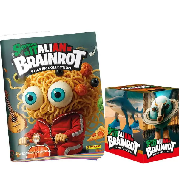 Skifidol italian brainrot sticker starter pack (boek + 2 pakjes)