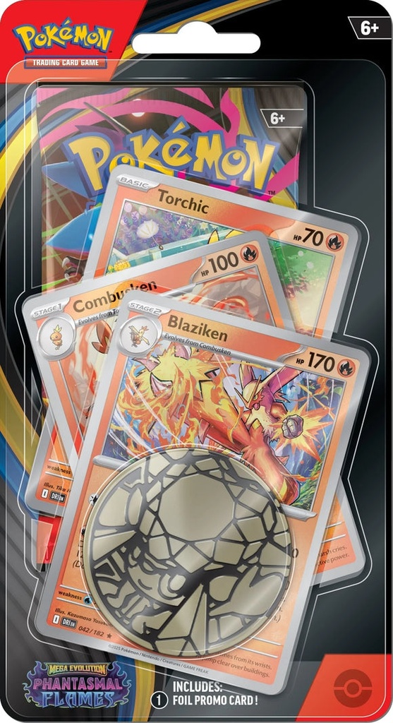 Pkm - phantasmal flames: blaziken premium checklane blister - en