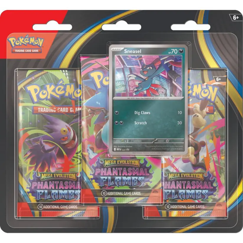 Pokemon - phantasmal flames: sneasel 3-pack blister - en