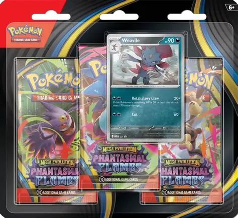 Pkm - phantasmal flames: weavile 3-pack blister - en