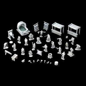 [Wizkids deep cuts unpainted miniatures: townspeople & accessories] Wizkids deep cuts unpainted miniatures: townspeople & accessories