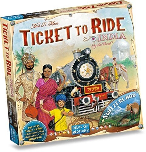 Ticket to Ride Family Strategy Board Game: India & Switzerland Map Expansion Ages 8+ from Asmodee