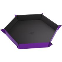 Magnetic Dice Tray - Take Control of Your Roll! Compact and Versatile Dice Tray for Tabletop Games and Board Games Hexagonal Shape Black/Purple Colo