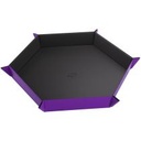 Magnetic Dice Tray - Take Control of Your Roll! Compact and Versatile Dice Tray for Tabletop Games and Board Games Hexagonal Shape Black/Purple Colo