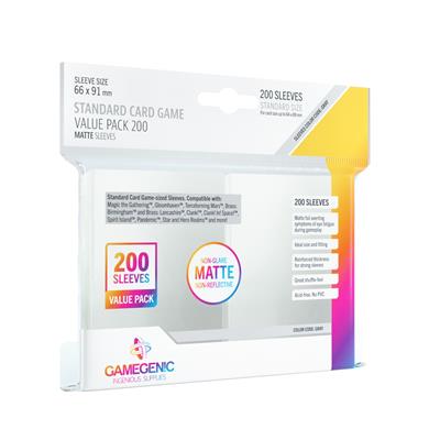 Gamegenic - Matte Sleeves Standard Card Game-Size Value Pack 200