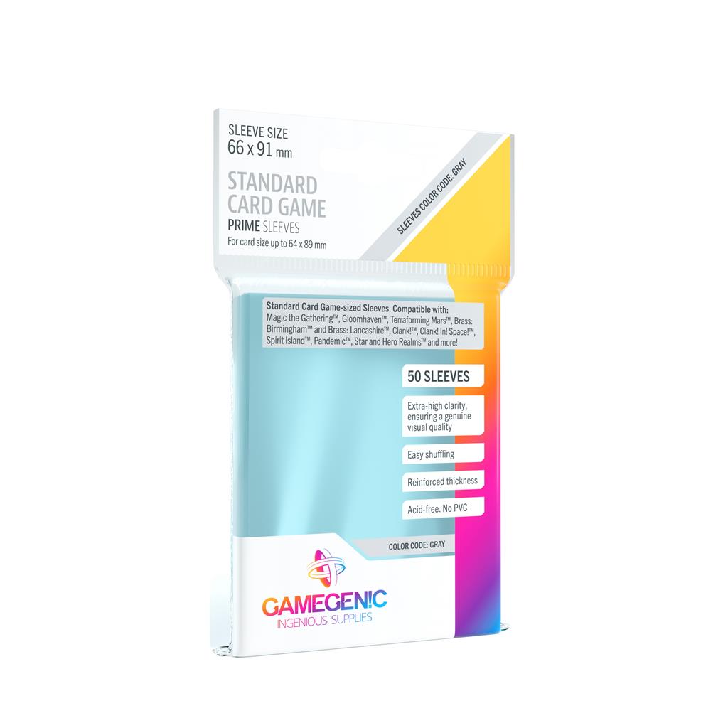 [BF-33715] Gamegenic - PRIME Standard Card Game Sleeves 66 x 91 mm - Clear (50 Sleeves)