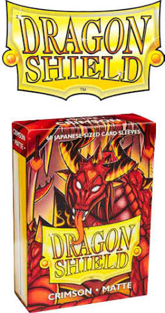 Dragon Shield Japanese Card Sleeves Box, Matte Crimson - 60 Count