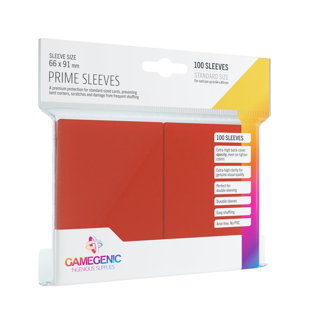 Gamegenic - Prime Sleeves Red 66x91