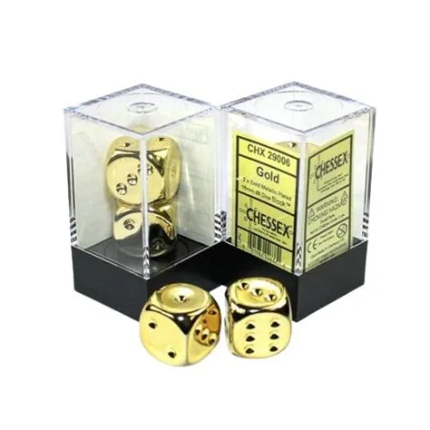 Chessex 29006 gold plated 16mm d6