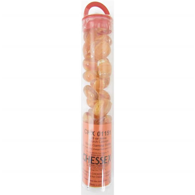 Chessex Manufacturing Glass Stones Tube - Peach Catseye, 20 Stones