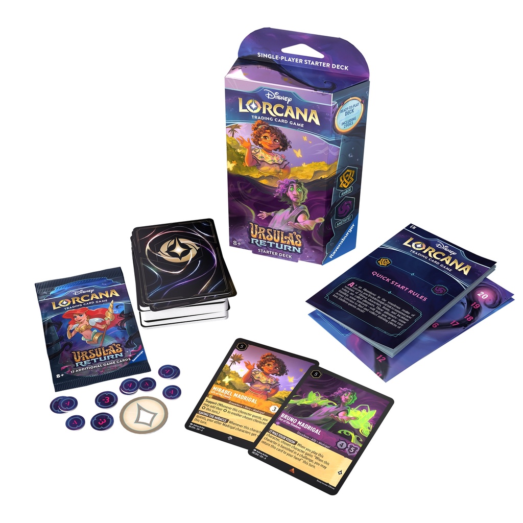 Ravensburger Disney Lorcana Trading Card Game: Ursula's Return Chapter 4 Anethysts and Amber Starter Deck