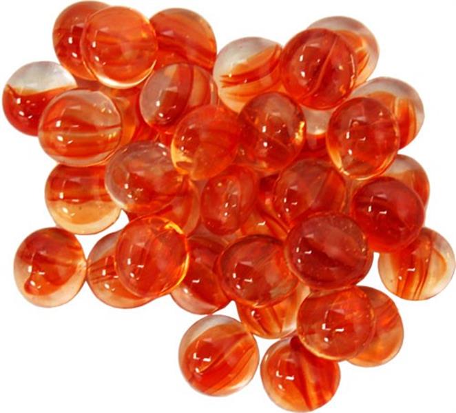 Chessex Manufacturing GlassStonesTube - Red Catseye Gaming Stone - 40 Piece