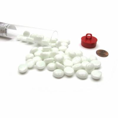 Chessex Manufacturing 1131 Glass Stones Tube of 23-27, White