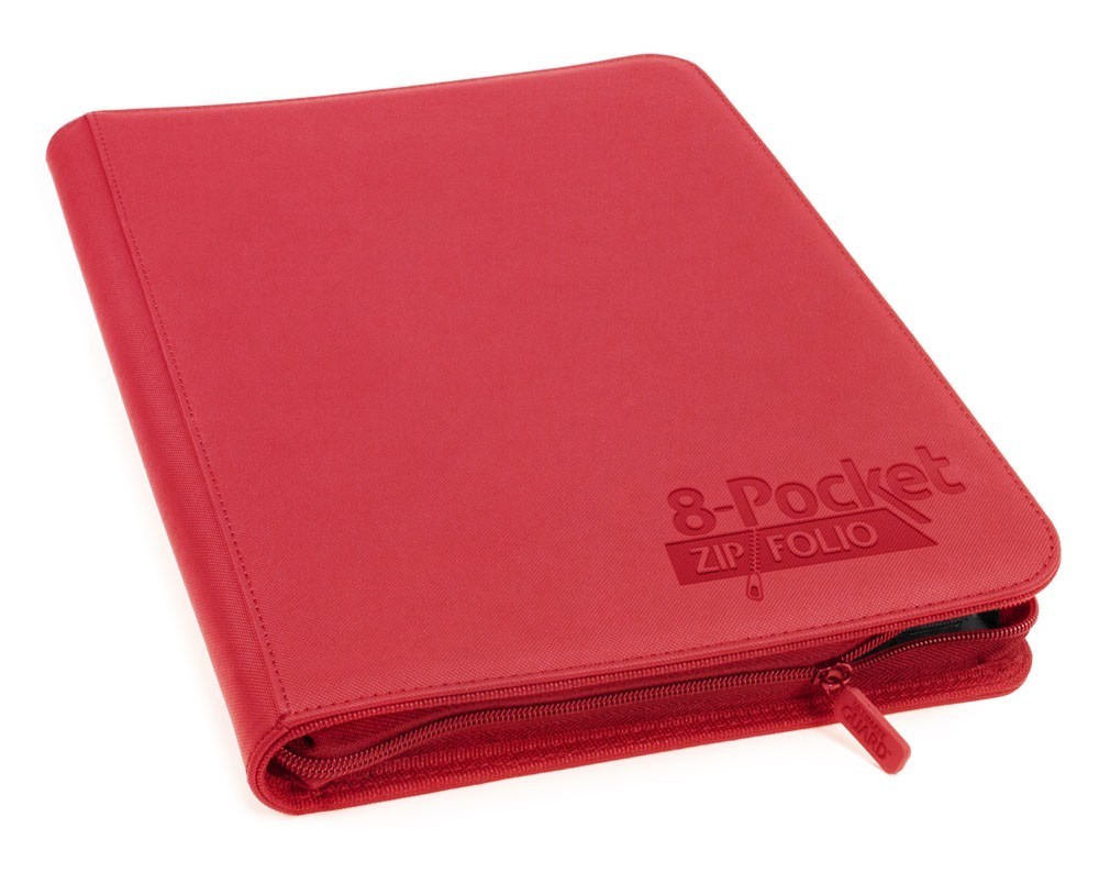 Ultimate Guard UGD010435 8 Pocket QuadRow ZipFolio XenoSkin-Red