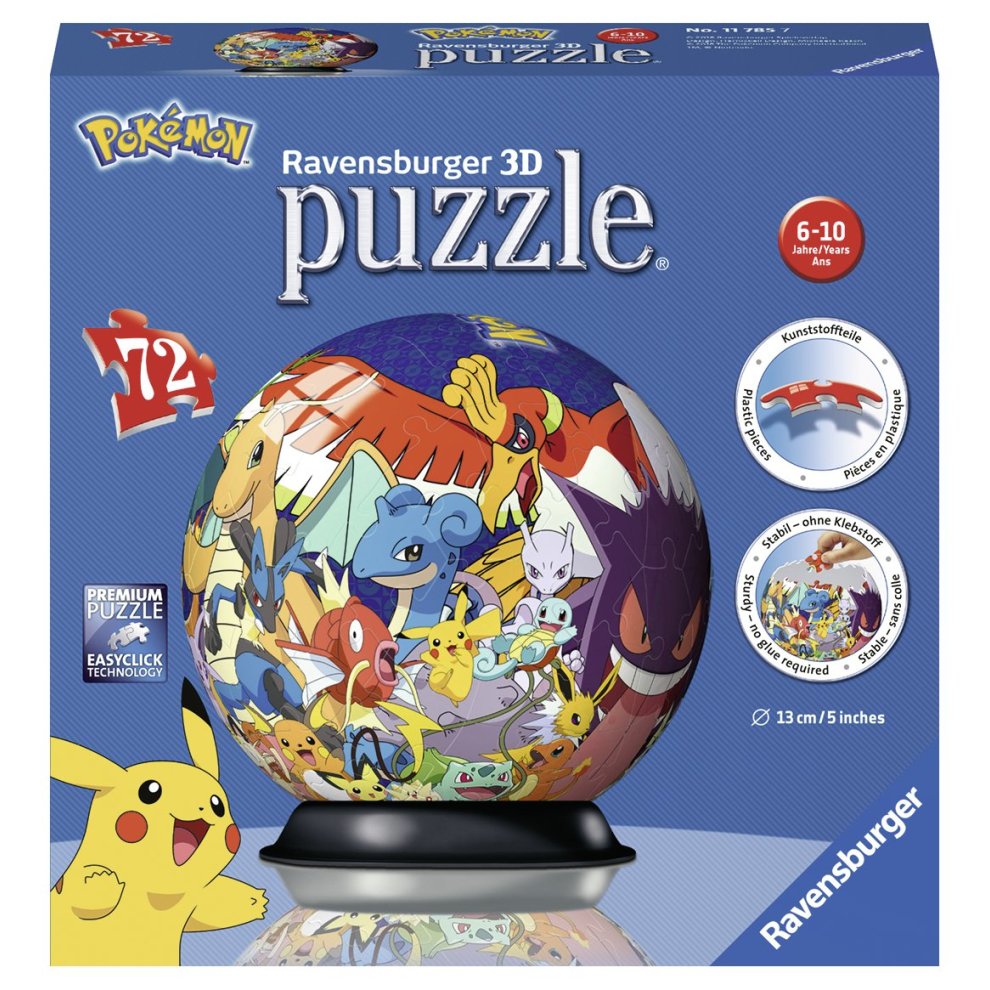 Ravensburger 72 Pieces Pokmon Ball Plastic 3D Puzzle